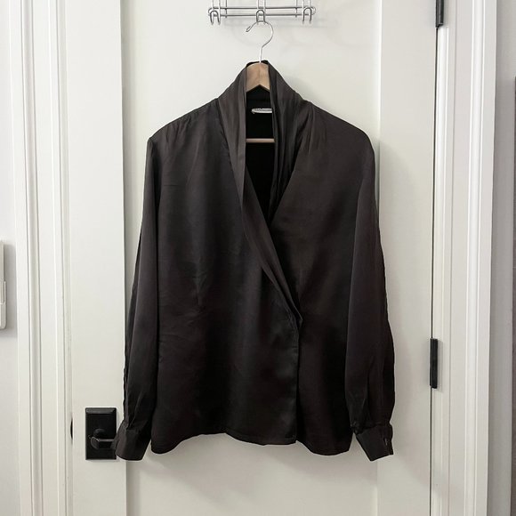 Dana Buchman Tops - Chocolate Brown Button-down Blouse